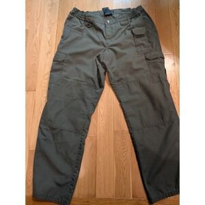 5.11 Tactical Series Women's Cargo Pants Military Green Elastic Waist Pockets 16